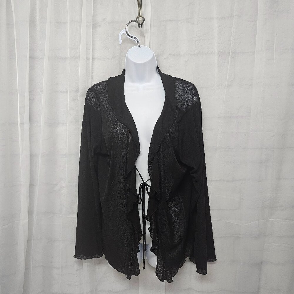 Vintage Venezia Cardigan Jacket Goth Whimsigoth Fairy Sheer Mesh 14/16